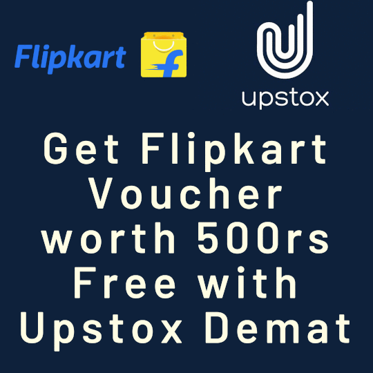 300rs Flipkart voucher, FREE Demat account and also a FREE Surprise stock